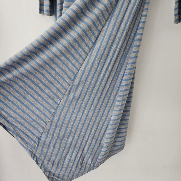 NEW MATILDA JANE Her Majesty Dress Gray Blue Stripe Shark Bite Hem womens size M - Picture 4 of 8